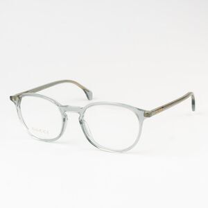 NEW Gucci GG0551O 014 Transparent Milky Light Grey Women Round Eyeglasses